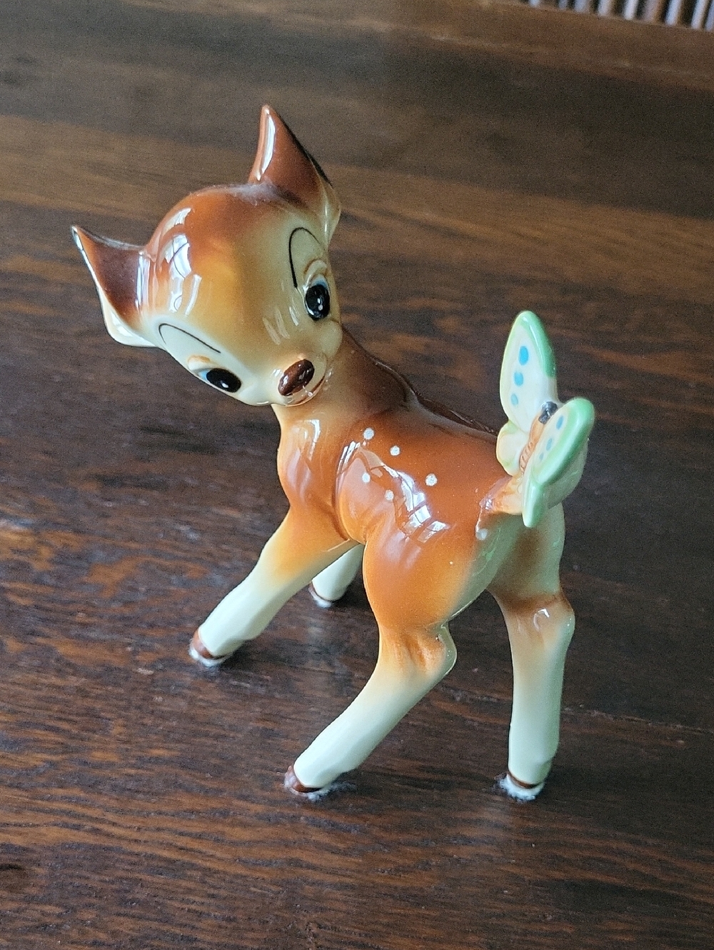 Disney Vintage Ceramic Bambi Figurine with Butterfly - Picture 6 of 8